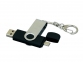 USB 2.0- флешка на 32 Гб с поворотным механизмом и дополнительным разъемом Micro USB, черный/серебристый - 1