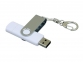 USB 2.0- флешка на 32 Гб с поворотным механизмом и дополнительным разъемом Micro USB, белый/серебристый - 2