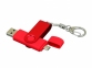 USB 2.0- флешка на 32 Гб с поворотным механизмом и дополнительным разъемом Micro USB, красный - 1