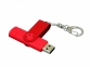 USB 2.0- флешка на 32 Гб с поворотным механизмом и дополнительным разъемом Micro USB, красный - 2