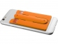 Набор: наушники, бумажник для телефона, оранжевый, силикон - 2