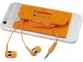 Набор: наушники, бумажник для телефона, оранжевый, силикон - 5