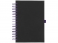 Блокнот А5 «Wiro», черный/пурпурный, ПУ - 1
