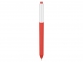 Ручка пластиковая шариковая Pigra  P03 «софт-тач», красный/белый, пластик - 1