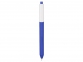 Ручка пластиковая шариковая Pigra  P03 «софт-тач», синий/белый, пластик - 1
