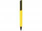 Ручка пластиковая soft-touch шариковая «Taper», желтый/черный, пластик с покрытием soft-touch - 1
