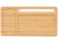 Беспроводное зарядное устройство-органайзер из бамбука «Timber», натуральный/белый, бамбук - 2