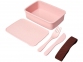 Ланч-бокс «Bamberg», розовый, бамбуковое волокно - 50% / ПП-пластик - 50% - 2