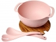Салатница «Lucha», розовый, пшеничное соломенное волокно - 50% / ПП-пластик - 50%; акация - 3