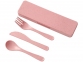 Набор столовых приборов «Bamberg», розовый, бамбуковое волокно- 50%, полипропилен- 50% - 4