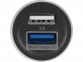 Адаптер автомобильный USB с функцией быстрой зарядки QC 3.0 «TraffIQ», черный/серебристый, металл, пластик - 2