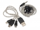 Набор «In motion» с наушниками и зарядным кабелем 3 в 1, серый, пластик/металл/полиэстер - 3