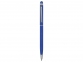 Ручка-стилус металлическая шариковая «Jucy Soft» soft-touch, синий, металл - 1