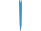 Ручка пластиковая soft-touch шариковая «Zorro», голубой/белый, пластик с покрытием soft-touch - 3