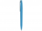Ручка пластиковая soft-touch шариковая «Zorro», голубой/белый, пластик с покрытием soft-touch - 2