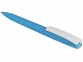Ручка пластиковая soft-touch шариковая «Zorro», голубой/белый, пластик с покрытием soft-touch - 4