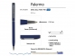 Ручка металлическая шариковая «Palermo», темно-синий/серебристый, металл с покрытием silk touch - 2