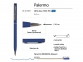 Ручка металлическая шариковая «Palermo», синий/серебристый, металл с покрытием silk touch - 2
