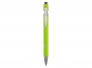 Ручка-стилус металлическая шариковая «Sway» soft-touch, зеленое яблоко/серебристый, металл c покрытием soft-touch - 1