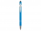 Ручка-стилус металлическая шариковая «Sway» soft-touch, голубой/серебристый, металл c покрытием soft-touch - 1