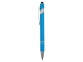 Ручка-стилус металлическая шариковая «Sway» soft-touch, голубой/серебристый, металл c покрытием soft-touch - 2