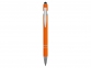 Ручка-стилус металлическая шариковая «Sway» soft-touch, оранжевый/серебристый, металл c покрытием soft-touch - 1