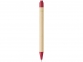 Ручка шариковая «Berk», натуральный/красный, переработанный картон/кукурузный пластик - 1