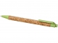 Ручка шариковая «Midar», бежевый/зеленое яблоко, пробка/пластик/пшеничная солома - 2
