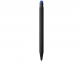 Ручка-стилус металлическая шариковая «Dax» soft-touch, черный/синий, металл с резиновым покрытием - 1