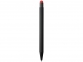 Ручка-стилус металлическая шариковая «Dax» soft-touch, черный/красный, металл с резиновым покрытием - 1