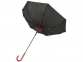Зонт-трость «Felice», черный, красный, эпонж полиэстер - 2