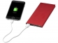 Портативное зарядное устройство «Plate», 8000 mAh, красный, алюминий - 3