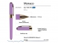 Ручка пластиковая шариковая «Monaco», сиреневый/золотистый, пластик с покрытием silk-touch/металл - 2