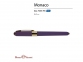 Ручка пластиковая шариковая «Monaco», виноградный/золотистый, пластик с покрытием silk-touch/металл - 1