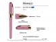 Ручка пластиковая шариковая «Monaco», розовый/золотистый, пластик с покрытием silk-touch/металл - 2