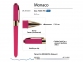 Ручка пластиковая шариковая «Monaco», малиновый/золотистый, пластик с покрытием silk-touch/металл - 2