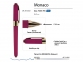 Ручка пластиковая шариковая «Monaco», пурпурный/золотистый, пластик с покрытием silk-touch/металл - 2