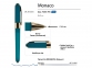 Ручка пластиковая шариковая «Monaco», морская волна/золотистый, пластик с покрытием silk-touch/металл - 2