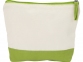 Косметичка хлопковая Cotton, белый/зеленое яблоко, 50% хлопок, 50% полиэстер, подкладка 100% полиэстер - 1