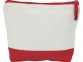 Косметичка хлопковая Cotton, белый/красный, 50% хлопок, 50% полиэстер, подкладка 100% полиэстер - 1