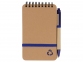 Блокнот «Masai» с шариковой ручкой, бежевый, синий, бумага, картон, пластик - 4