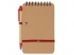 Блокнот «Masai» с шариковой ручкой, бежевый, красный, бумага, картон, пластик - 5