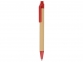 Блокнот «Masai» с шариковой ручкой, бежевый, красный, бумага, картон, пластик - 3