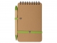 Блокнот «Masai» с шариковой ручкой, бежевый, зеленое яблоко, бумага, картон, пластик - 5