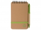 Блокнот «Masai» с шариковой ручкой, бежевый, зеленое яблоко, бумага, картон, пластик - 4