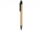 Блокнот «Masai» с шариковой ручкой, бежевый, черный, бумага, картон, пластик - 3