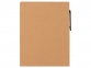 Блокнот «Samui» с шариковой ручкой, бежевый, черный, бумага, картон, пластик - 5