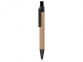 Блокнот «Samui» с шариковой ручкой, бежевый, черный, бумага, картон, пластик - 3