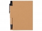 Блокнот «Samui» с шариковой ручкой, бежевый, черный, бумага, картон, пластик - 4