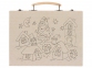 Набор для рисования в чемодане с рождественским рисунком, натуральный, разноцветный, дерево, пластик - 4